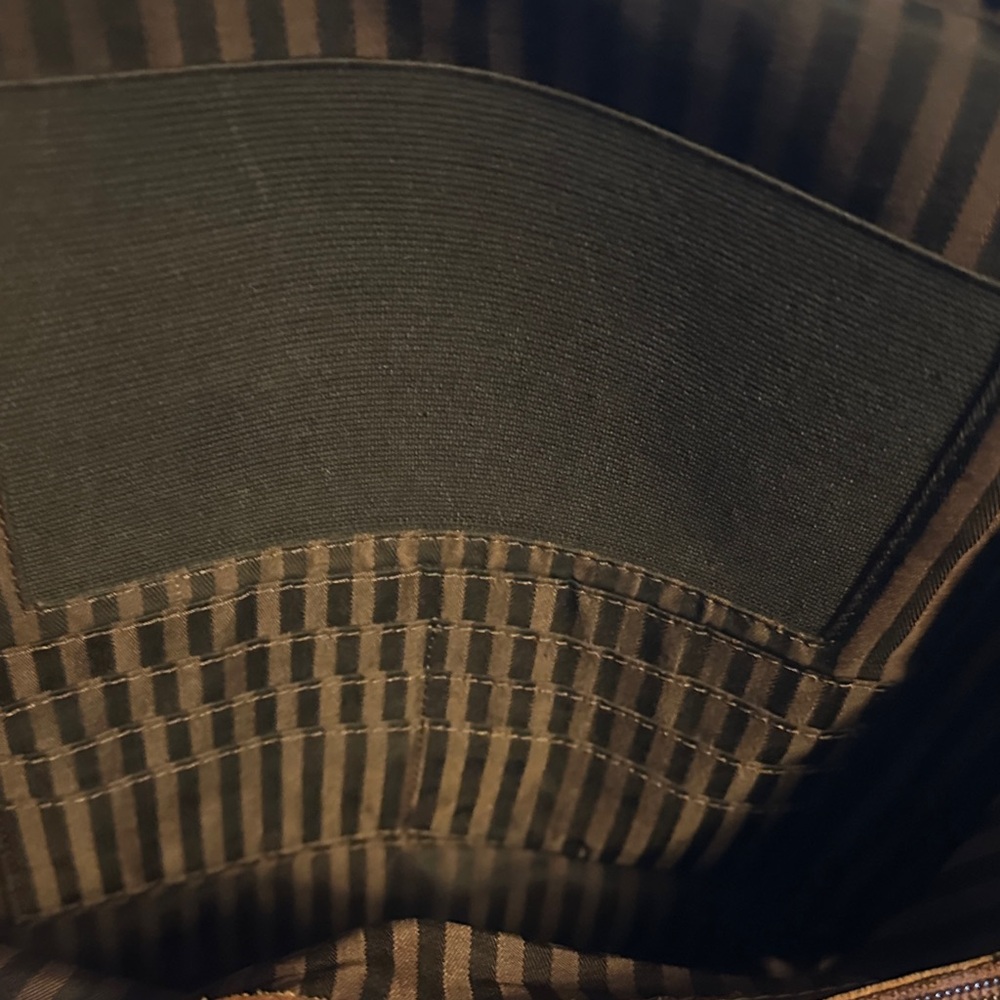 Jack Georges Brown Leather Slim Backpack Bag - image 5